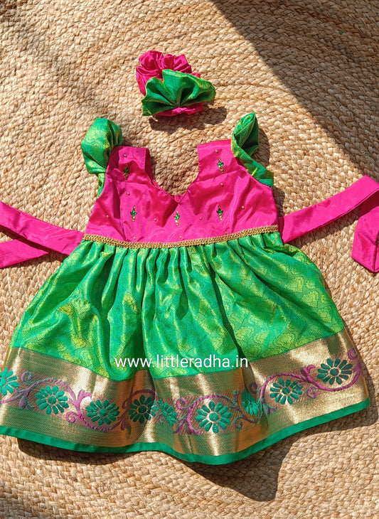 Pink & Green Frock