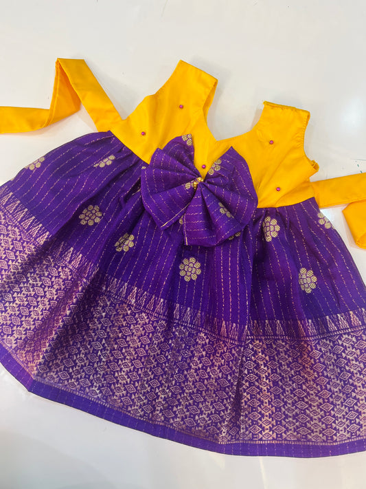 Yellow And Purple Frock