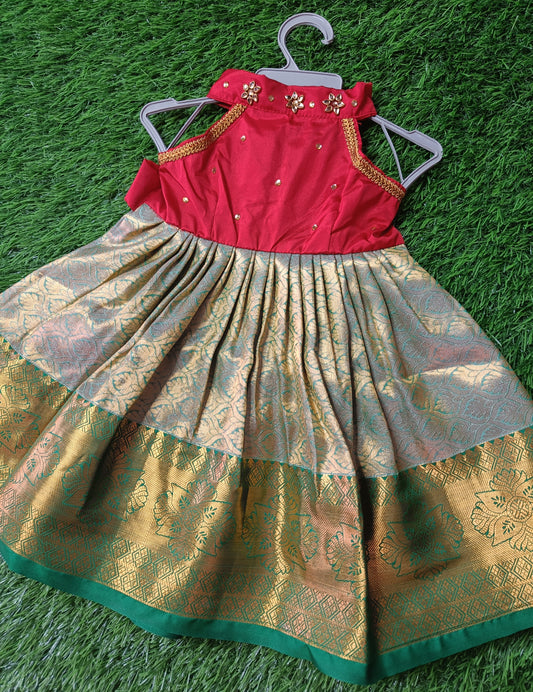 Red & Green Frock