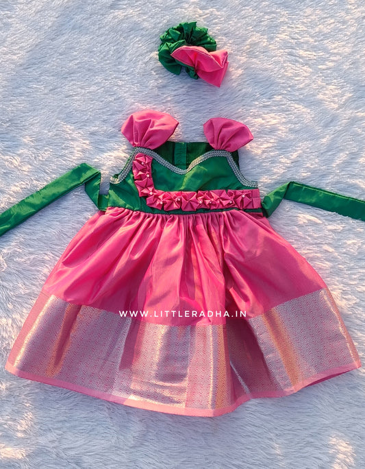 Green & Pink Frock