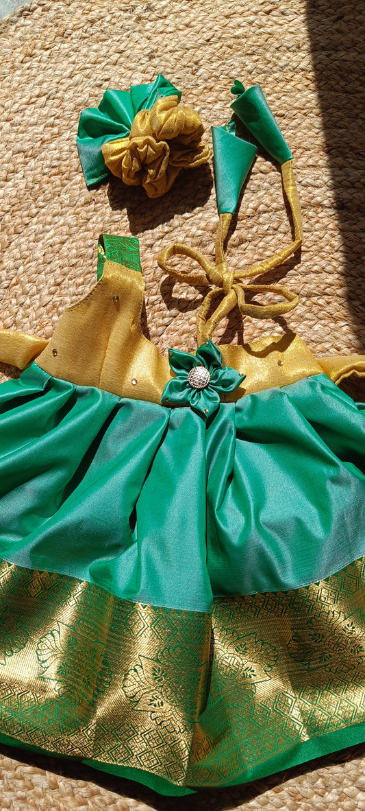 Gold & Green Frock