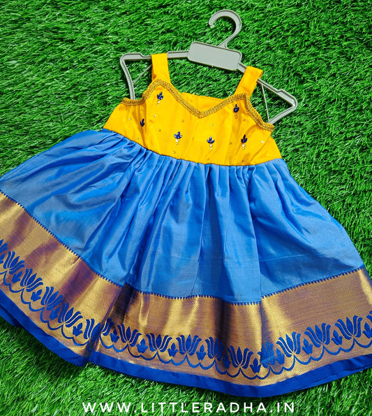 Yellow & blue frock