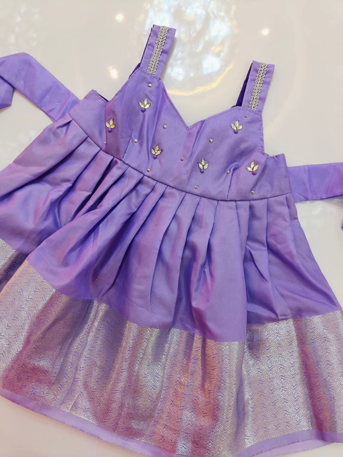 COMBO Baby Pink & Cyan Frock / Lavender Frock