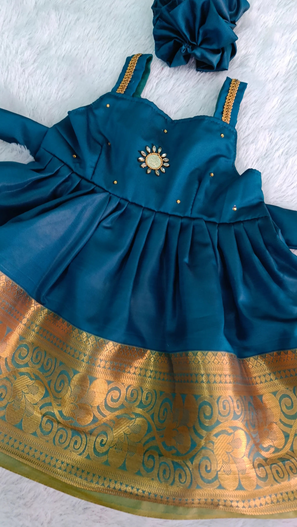 Peacock Blue Frock
