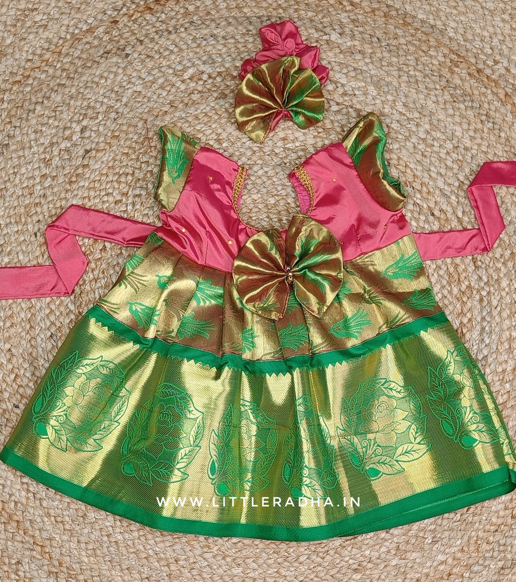 Onion Pink & Green Frock