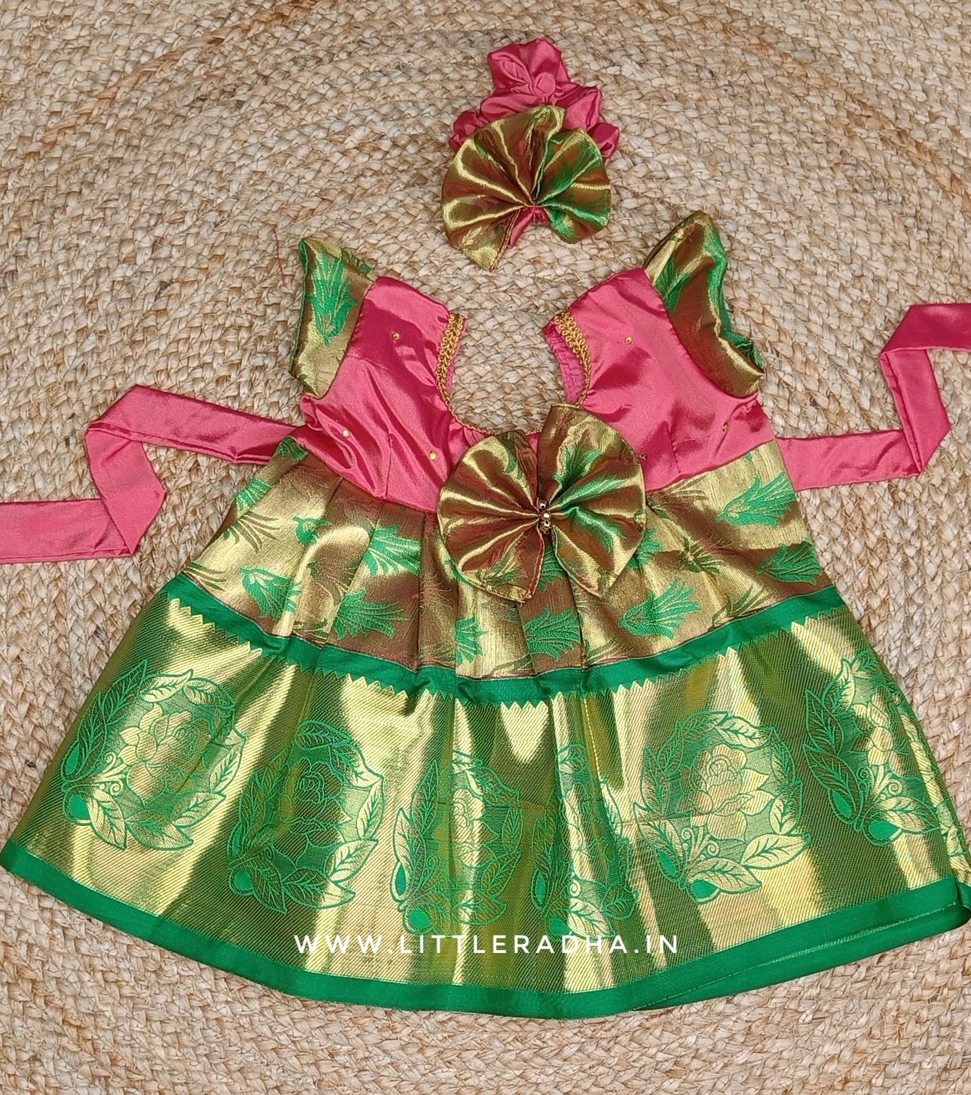 Onion Pink & Green Frock