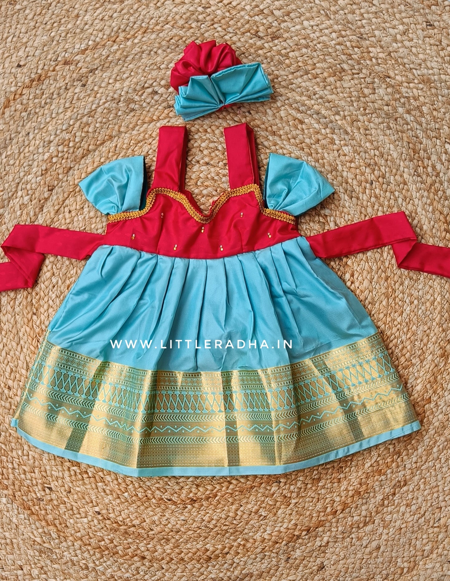 Red & Cyan Frock